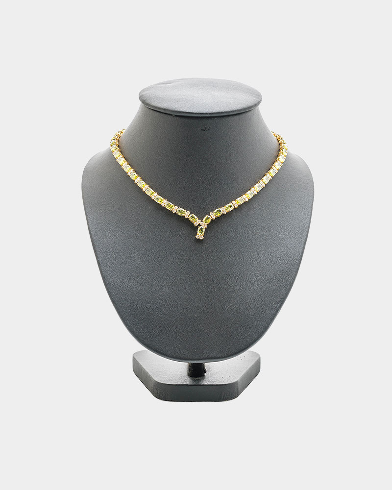 18ct gold vermeil tennis necklace
